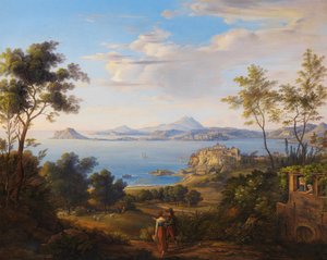 Johann Joachim Faber La baie de Pozzuoli près de Naples 1829 - Johann Joachim Faber