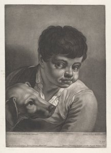 Portrait de garçon et chien