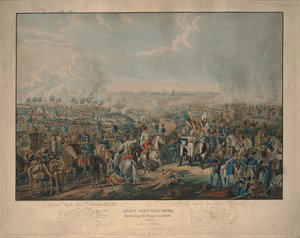 Après la bataille des Nations : le prince Schwarzenberg apportant des nouvelles de la victoire le 18 octobre 1813 - Johann Lorenz Rugendas the Younger