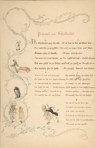 Feuilles de vers : Priamel vom Schuldenbot, fin du XVIIIe-début du XIXe siècle - Johann Martin Usteri
