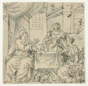 Le Christ à la table de Marie et Marthe - Johann Mathias Kager