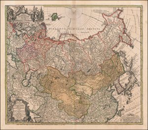 1739 carte de la Russie et de la Tartarie par Johann Matthias Hase - Johann Matthias Hase