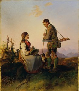 Chasseur et fille