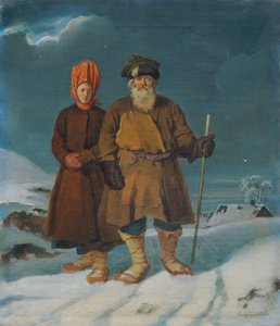 Couple de paysans russes - Johann Matthias Ranftl