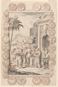 Étude pour Abimelech réprimande Sarah, Planche 81, Physica Sacra - Johann Melchior Füssli