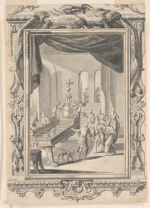 Étude pour Le Lit de fer du roi Og, Planche 324, Physica Sacra - Johann Melchior Füssli