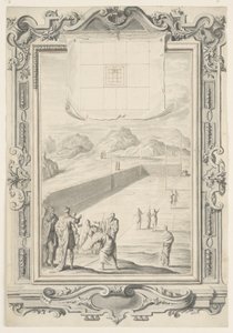 Étude pour le premier plan du temple de Salomon, planche 420, Physica Sacra