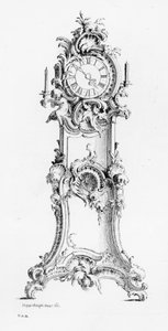 Conception pour une horloge de parquet, vers 1750