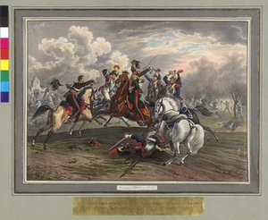 Sauvetage de Frédéric Dittmayer le 17 février 1814 à Villeneuve par le sergent-colonel baron de Trach de la captivité des cuirassiers français - Johann Nepomuk Hoechle