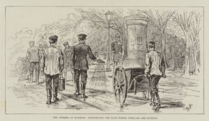 Le choléra à Hambourg, désinfection de la route où circulent les tramways - Johann Nepomuk Schonberg