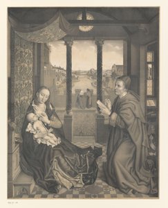 Saint Luc dessine Marie avec l
