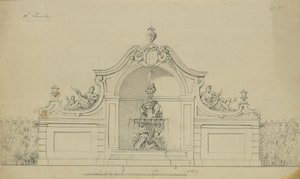 Fontaine dans le jardin des pêchers du Belvédère supérieur - Johann Peter Krafft