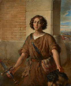 David avec la tête de Goliath - Johann Peter Krafft