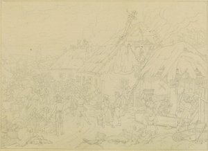 Feu dans le village
