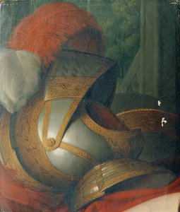 Casque et bouclier rond