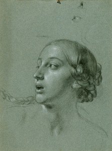 Étude de tête pour "Arindal et Daura" - Johann Peter Krafft