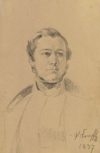 Étude de portrait de Franz Xaver Eckl - Johann Peter Krafft