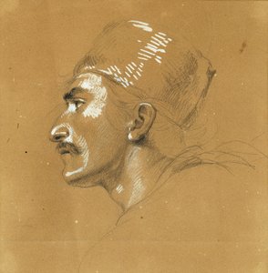 Étude de portrait pour "La sortie de Nikolaus Zriny devant la forteresse de Szigeth"