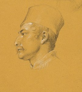 Étude de portrait pour "Sortie de Nikolaus Zrinyi devant la forteresse de Szigeth"