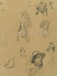 Esquisse pour "Scène de la guerre de libération du Tyrol"