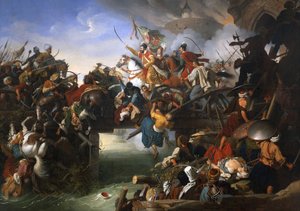 La Défense de Sziget contre les Turcs par Nicholas Zrinsky, 1825