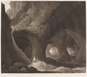 Voyageurs dans des cavernes gigantesques