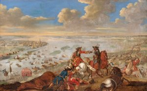 Charles XII traverse la Dvina, 1701 - Johann Philip Lemke