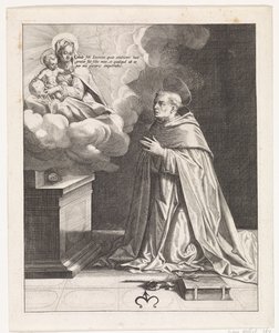 Saint Hyacinthe adore Marie avec l