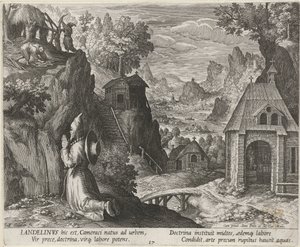 Saint Landelin en ermite (Kluizenaars, Oraculum Anachoreticum)