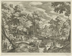 Paysage avec le baptême du Christ (Paysages avec scènes de l
