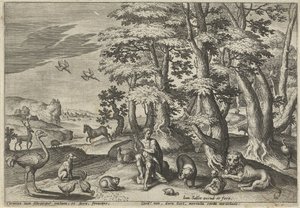 Orphée jouant de la musique pour les animaux