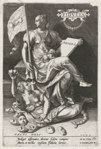 La confiance (Fiducia) triomphe de la tromperie secrète (Tecti doli) - Johann Sadeler (I)