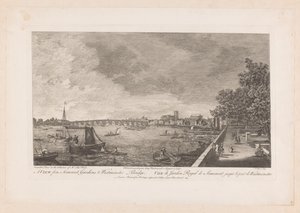 Vue des jardins de Somerset sur le pont de Westminster à Londres
