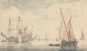 Châteaux, ruines et paysages marins - Six gravures en couleur - Johann Teyler