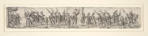 Soldats en marche avec un porte-étendard - Johann Theodor de Bry