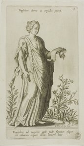 Terpsichore, Muse de la Danse, planche 9 de Parnassus Biceps - Johann Theodor de Bry