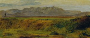 Paysage avec massif du Rax