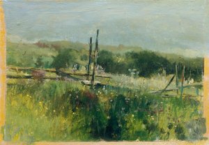 Prairie avec clôture - Johann  Till der Jüngere