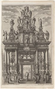 Frontispice avec Arc de Triomphe avec Christ et les Apôtres