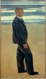 Jeune homme devant les vagues - Johann Vincenz Cissarz