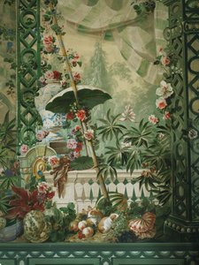 Scène de jardin avec parapluie et tente somptueuse - Johann Wenzel Bergl