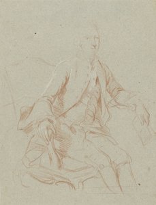 Homme assis avec un livre - Johann Wilhelm Böttner