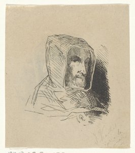 Homme avec capuchon et barbe
