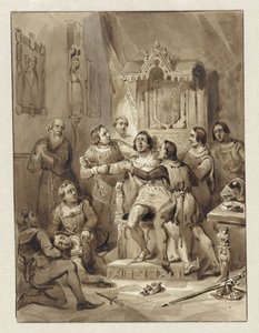Le comte Guillaume V devient fou et tue Gerrit van Wateringen, 1357