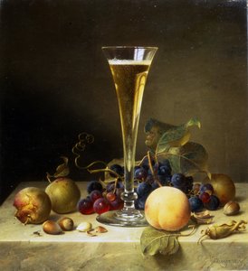 Nature morte avec un verre de champagne, 1855