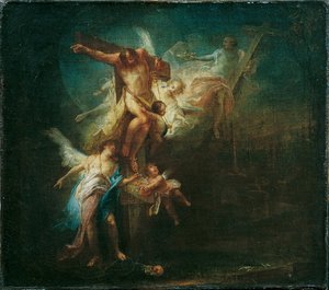 Christ emmène le bon larron au ciel