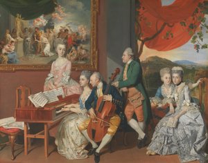 La famille Gore avec George, 3e comte Cowper