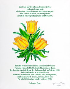 Le bouquet de tulipes de Rosental pour la paix, la joie, la tranquillité et la gratitude - Johanna Thier