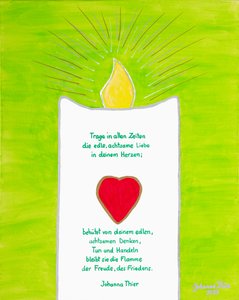 Friedenbringende Kerze - Johanna Thier