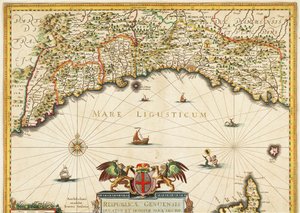 République de Gênes, Carte par Jan Baptist Vrients, Gravure sur cuivre - Johannes Baptista Vrints